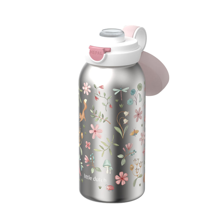 LITTLE DUTCH. Stainless steel bottle + flip cap Campus 600 ml - Fairy Wonders