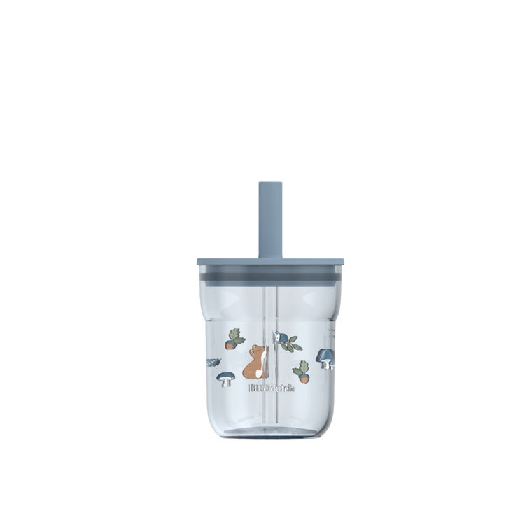 LITTLE DUTCH. Children's glass Mio 250 ml with straw - Forest Friends
