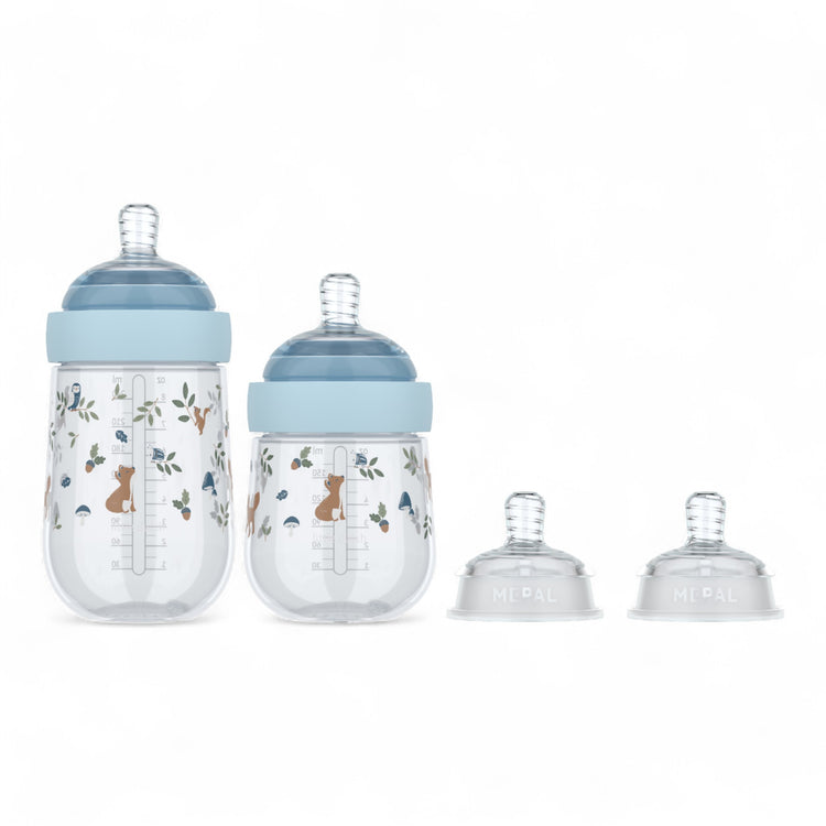 LITTLE DUTCH. Starter set baby bottles Mio 4 pieces - Forest Friends