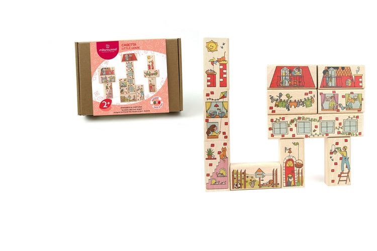 MILANIWOOD. Ξύλινο παιχνίδι κατασκευών Little House