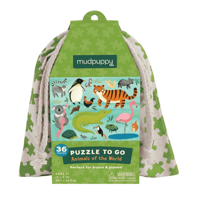 MUDPUPPY. 36 pcs Puzzle To Go Animals of the World