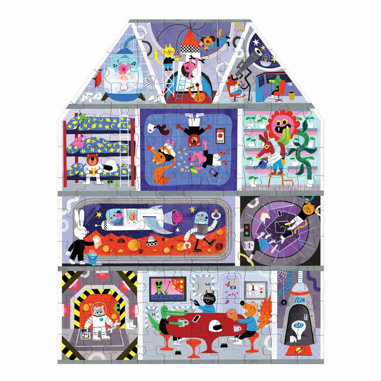 MUDPUPPY. House on Mars 100 Piece House-Shaped Puzzle