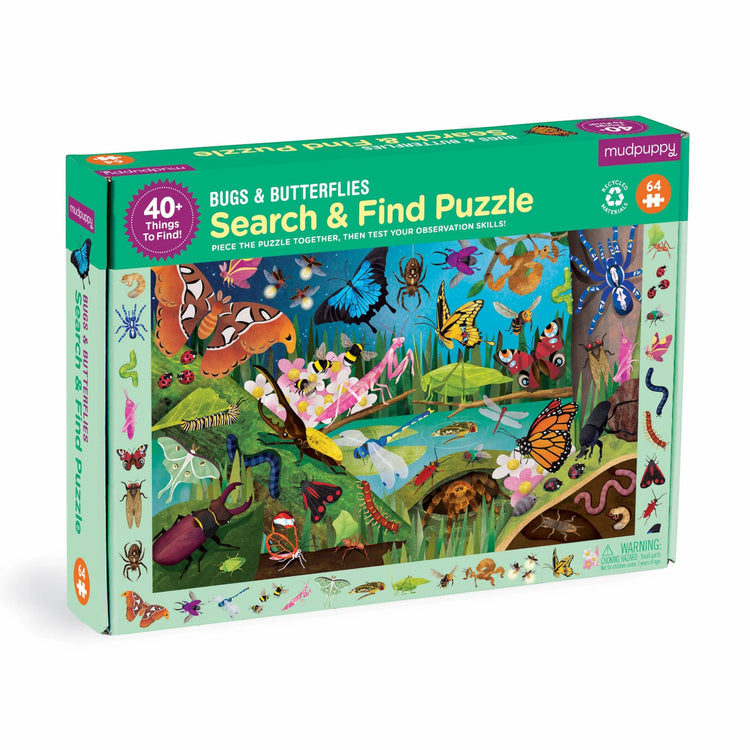 MUDPUPPY. Bugs & Butterflies 64 Piece Search & Find Puzzle