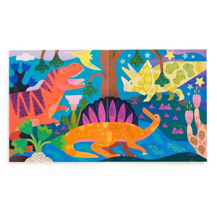 MUDPUPPY. Dinosaur Land Sticker Sparkle Poster Activity Kit