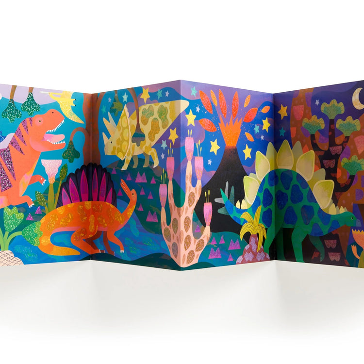 MUDPUPPY. Dinosaur Land Sticker Sparkle Poster Activity Kit