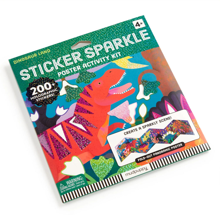 MUDPUPPY. Dinosaur Land Sticker Sparkle Poster Activity Kit