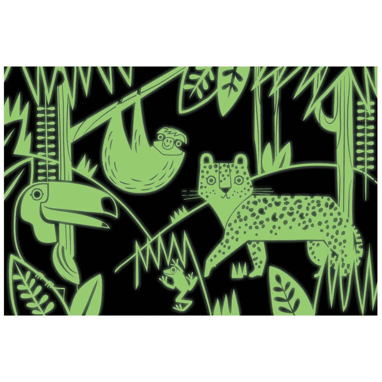 MUDPUPPY. Rainforest 100 pcs glow in the dark puzzle