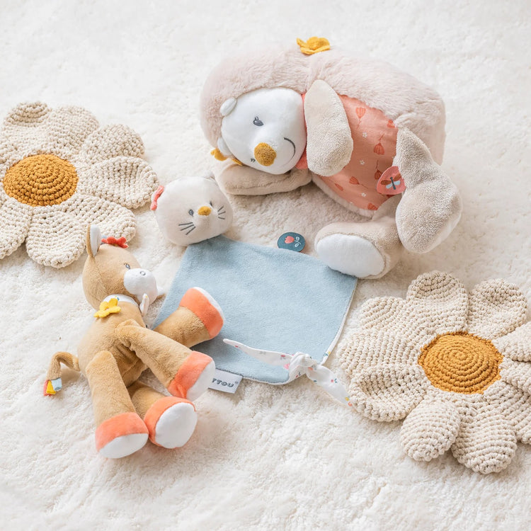 MILA, ZOE & LANA. Mini doudou cat Lana