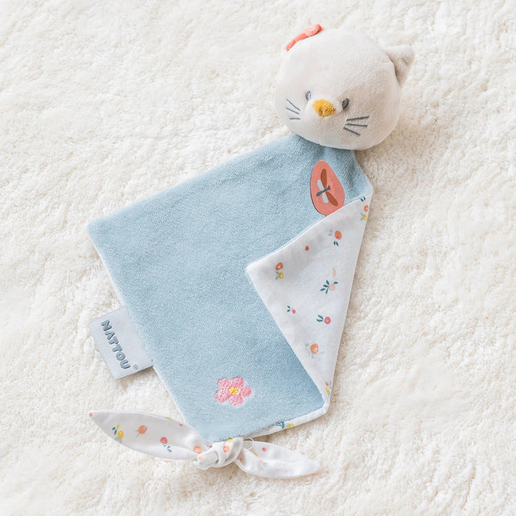 MILA, ZOE & LANA. Mini doudou cat Lana
