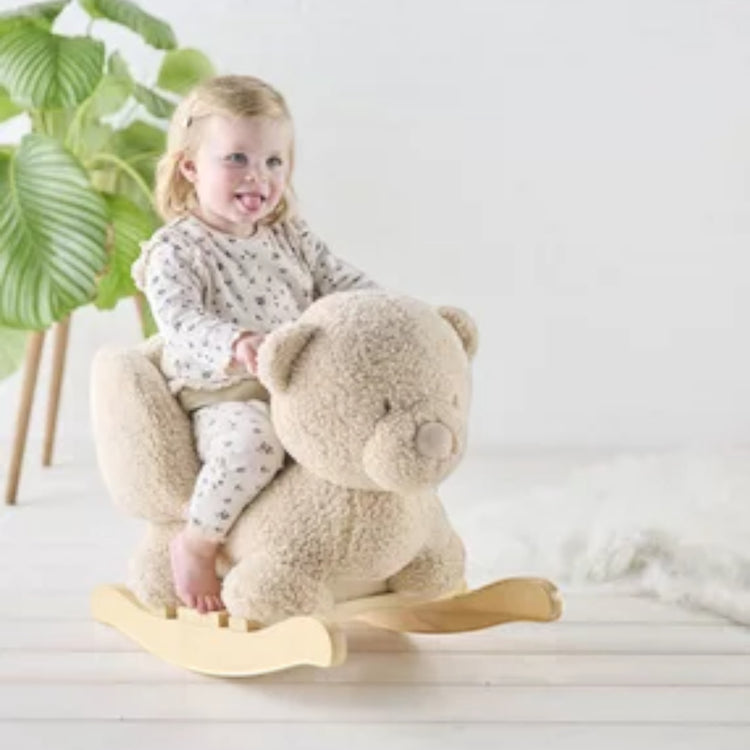 TEDDY. Rocking Toy Teddy Bear - beige