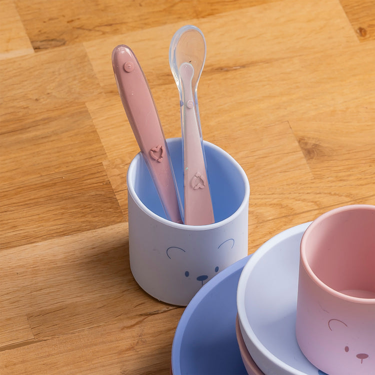MEALTIME. Set of 2 spoons with protection case (pink)
