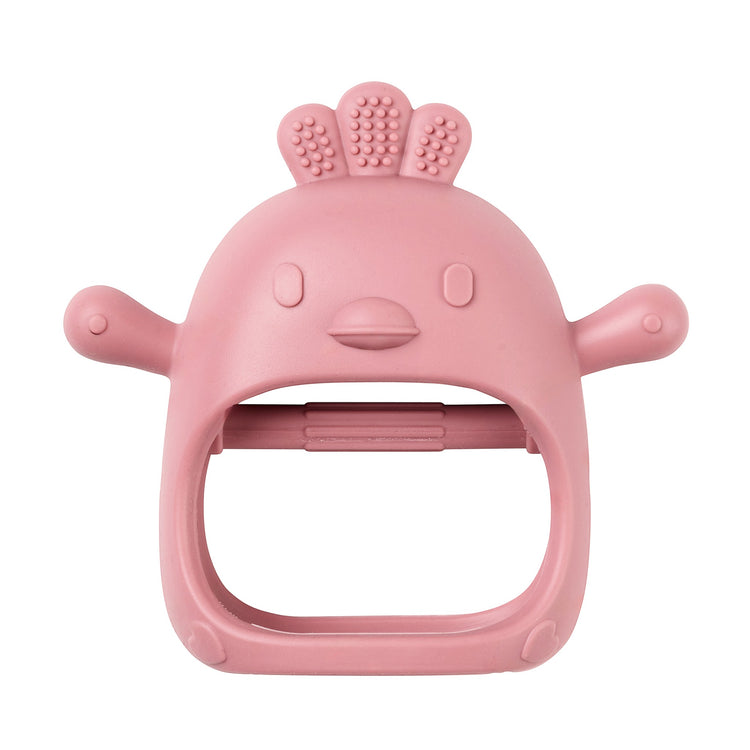 SILICON. Teether glove - Old Pink