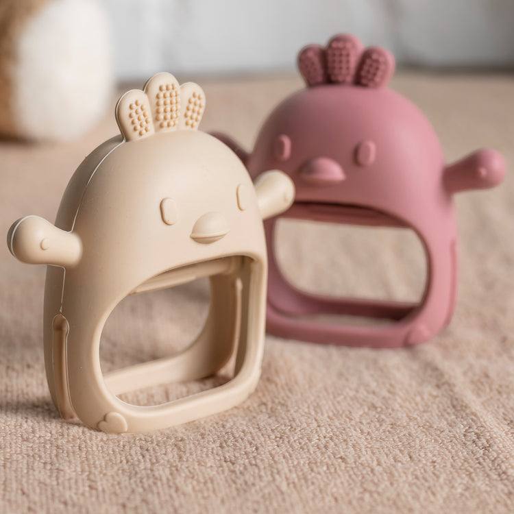 SILICON. Teether glove - Old Pink