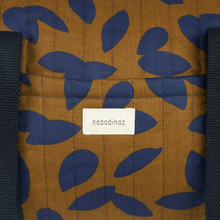 PARIS-TOKYO. Weekend Bag Blue Leaves