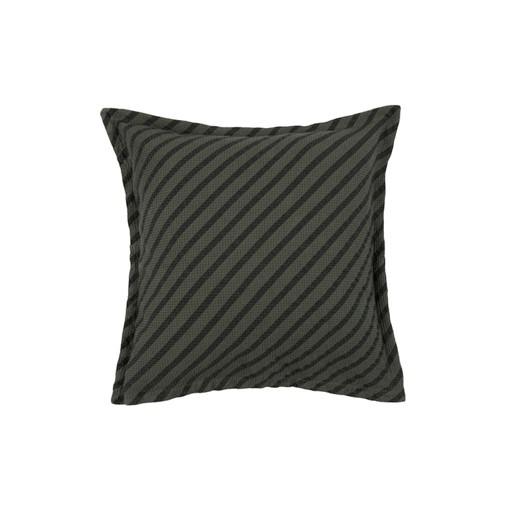 LANDSCAPE. Waffle square cushion 45x45 Stripes Vetiner