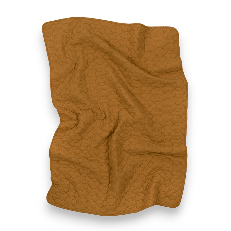 WABI SABI. Quilted blanket 100x135 Golden Brown