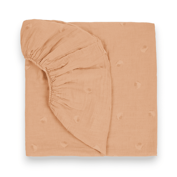 WABI SABI. Washed BB fitted sheet 70x140 Powder Pink Blossom
