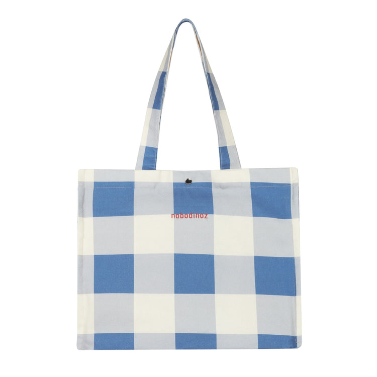 PORTOFINO. Τσάντα Tote Blue Checks