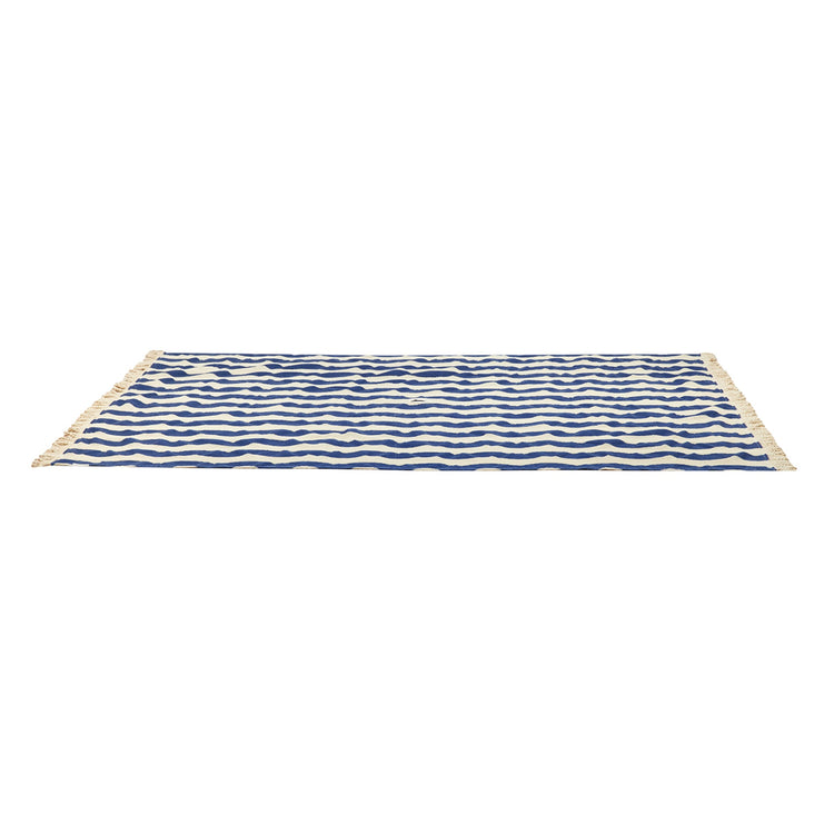 PORTOFINO. Πετσέτα παραλίας XL Blue Waves Waffle