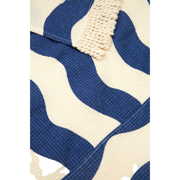 PORTOFINO. Beach towel Portofino Blue Waves Waffle