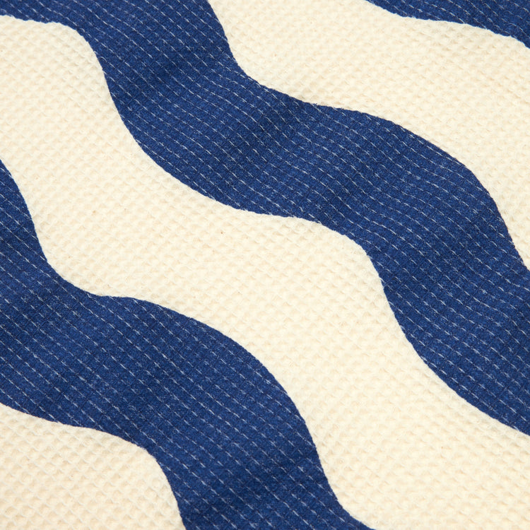 PORTOFINO. Beach towel Portofino Blue Waves Waffle