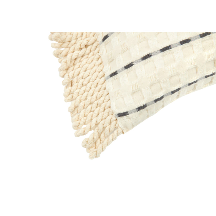 PORTOFINO. Waterproof cushion Portofino Black Stripes Large Waffle