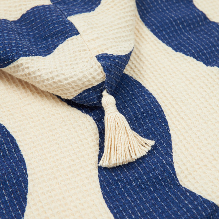 PORTOFINO. Πόντσο παραλίας Blue Waves Waffle 3-6 ετών