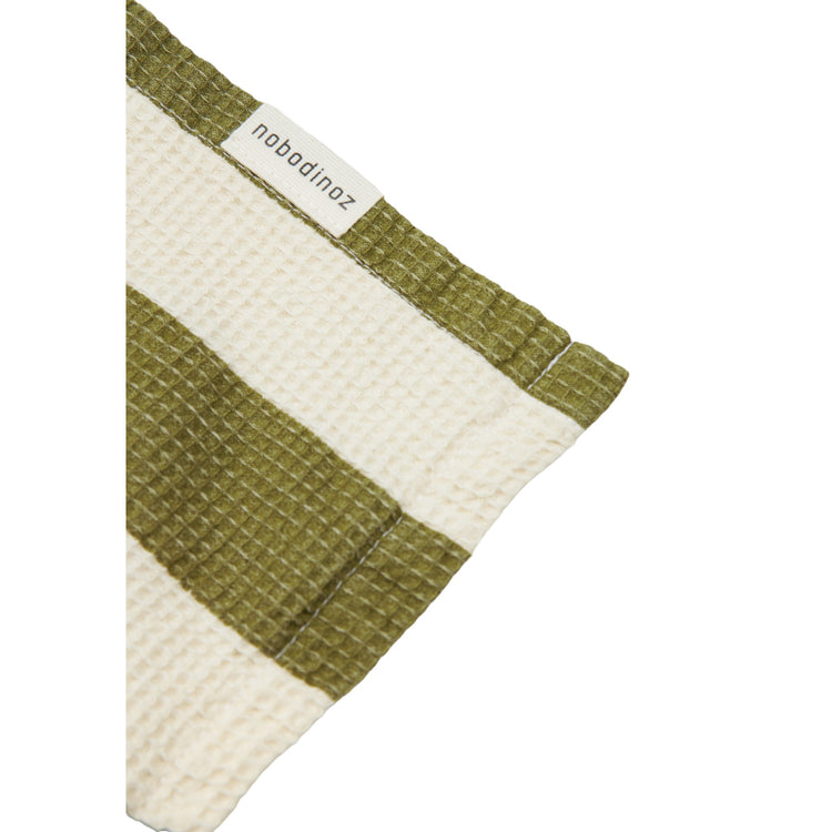 PORTOFINO. Beach poncho with cotton gauze lining Portofino Pistachio Stripes Waffle 6-9 years