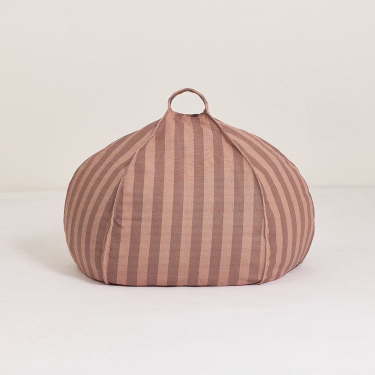 VIBES. Παιδικό πουφ Pink Mauve stripes
