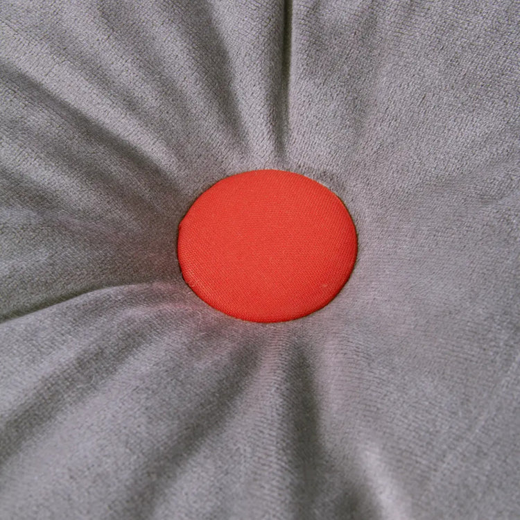 VIBES. Round Cushion Eco-Velvet Slate Grey 35x35x13