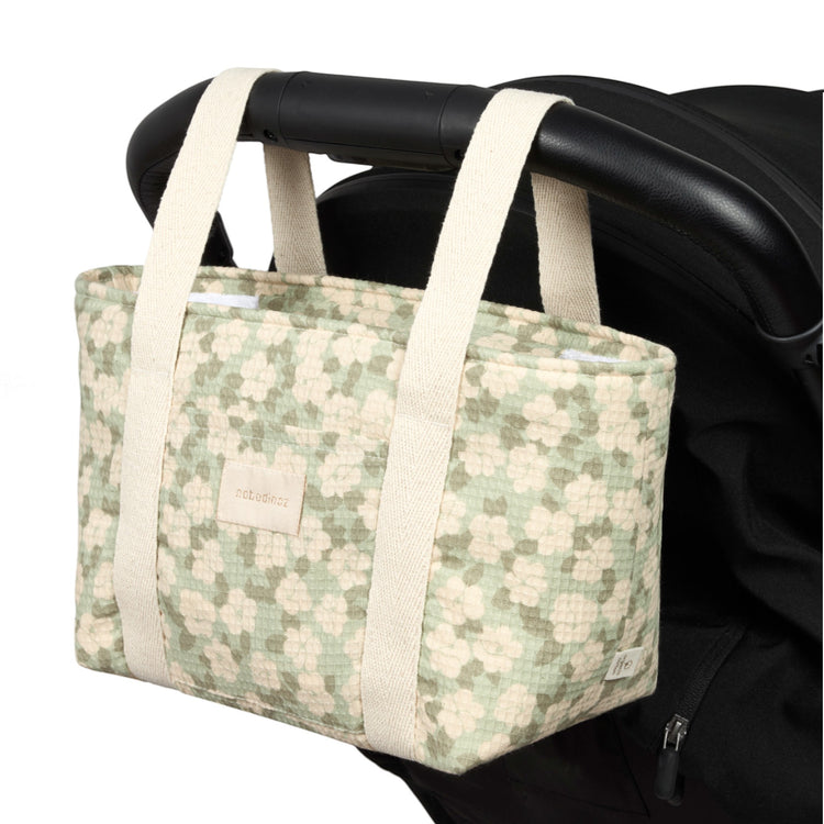 OPERA. Waterproof stroller organizer Green Sakura