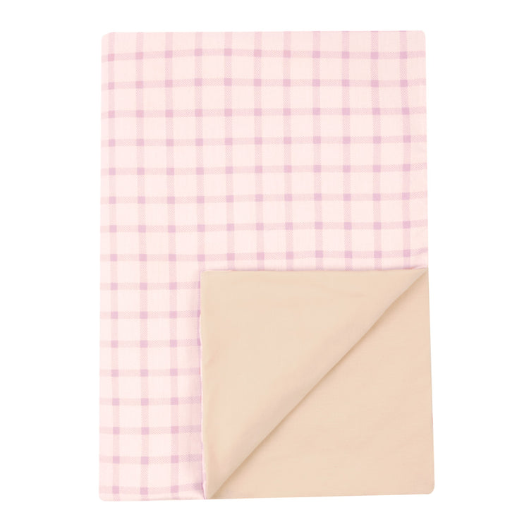 STORIES. New born blanket Limited edition Mauve Pink Squares 70x100