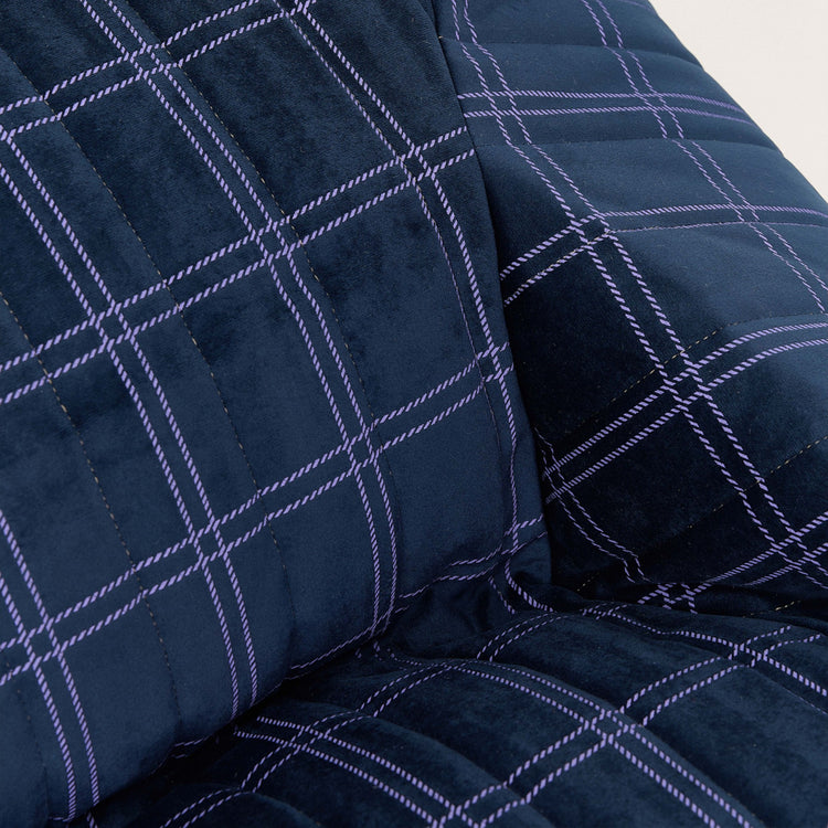 VELVET. Υφασμάτινη πολυθρόνα παιδική Chelsea Night blue purple windowpane