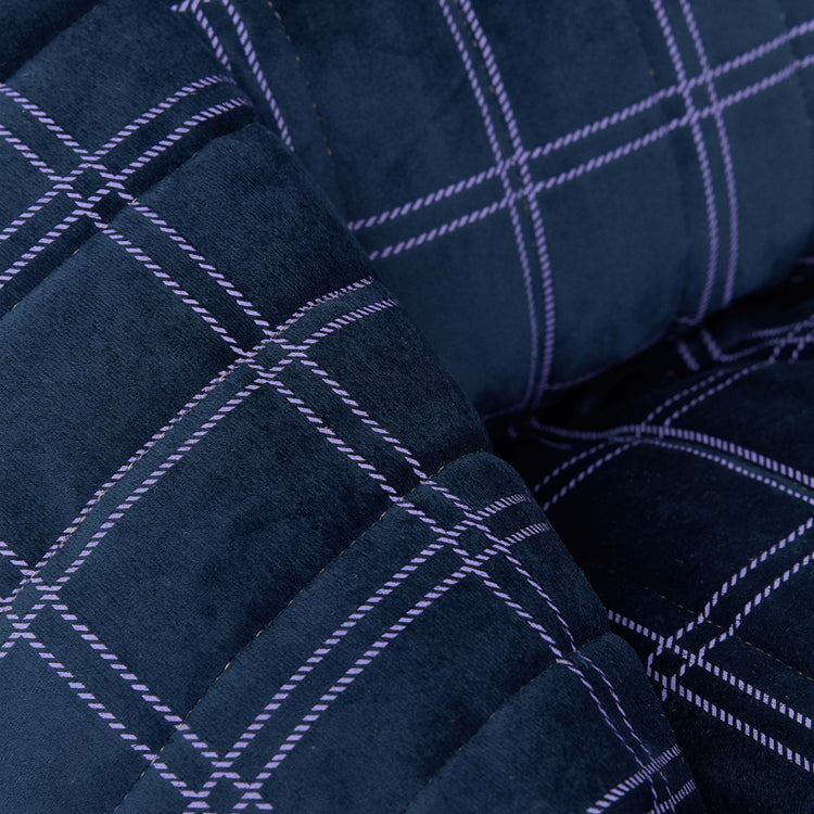 VELVET. Υφασμάτινη πολυθρόνα παιδική Chelsea Night blue purple windowpane
