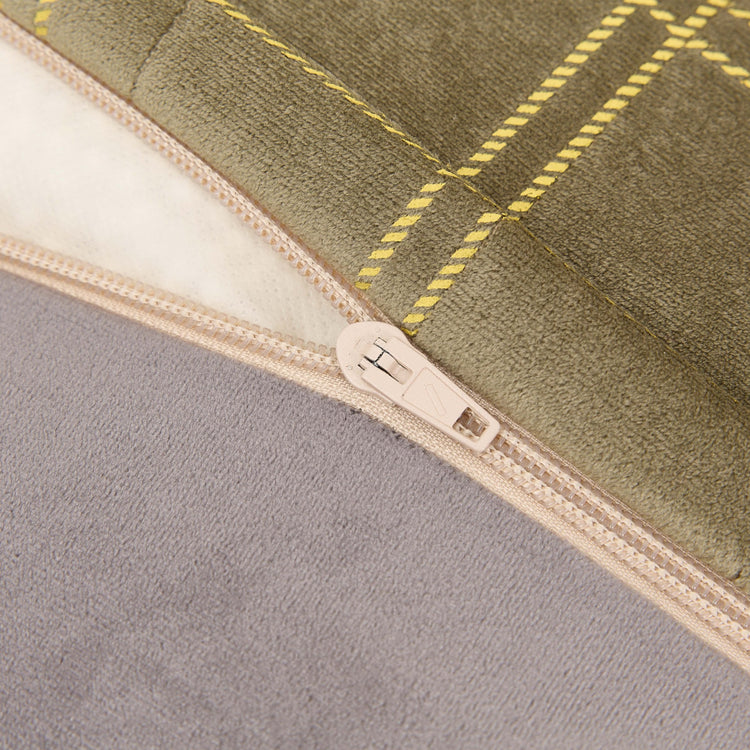 VELVET. Υφασμάτινη πολυθρόνα παιδική Chelsea Light green lemon windowpane
