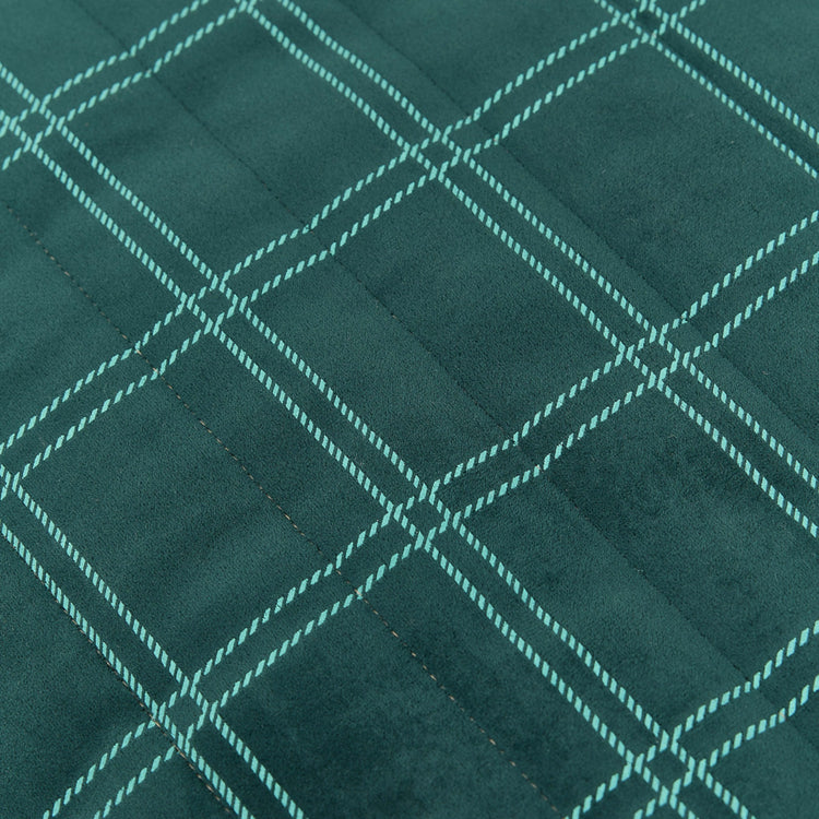 OASIS. Παιδικό πουφ Eco - Velvet Green mint windowpane