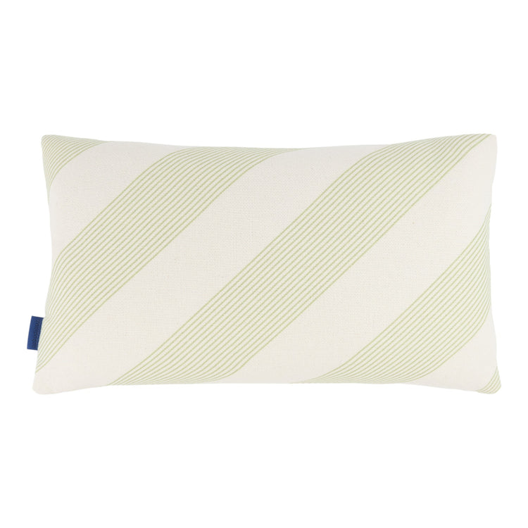 REMI. Rectangular cushion Green Diagonal Stripes 50x30