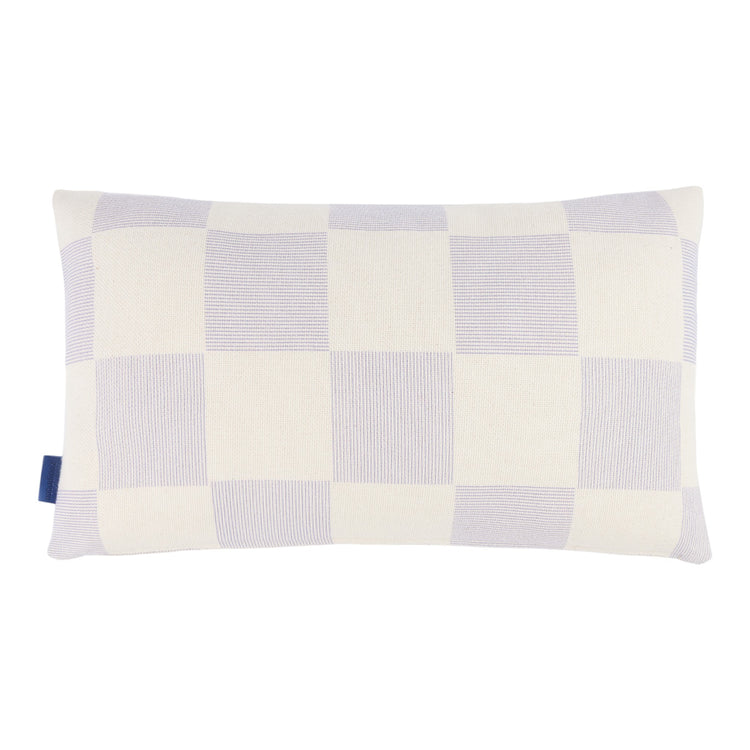 REMI. Rectangular cushion Blue Ink Checks 50x30