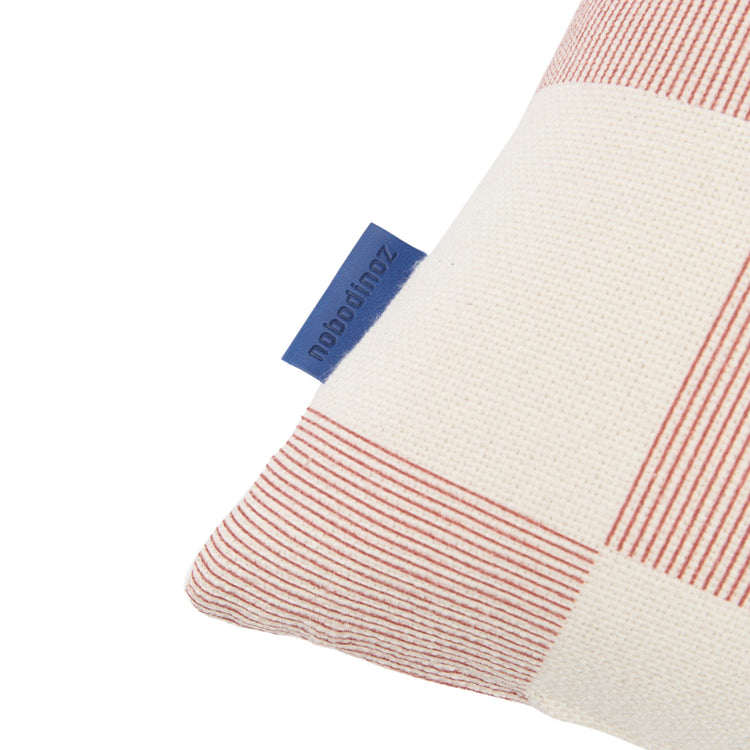 REMI. Rectangular cushion Red Burnt Checks 50x30