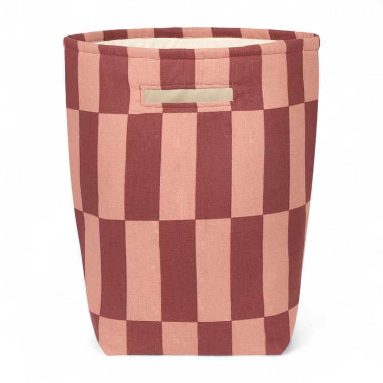 VIBES. Large storage basket Maroon Tiles