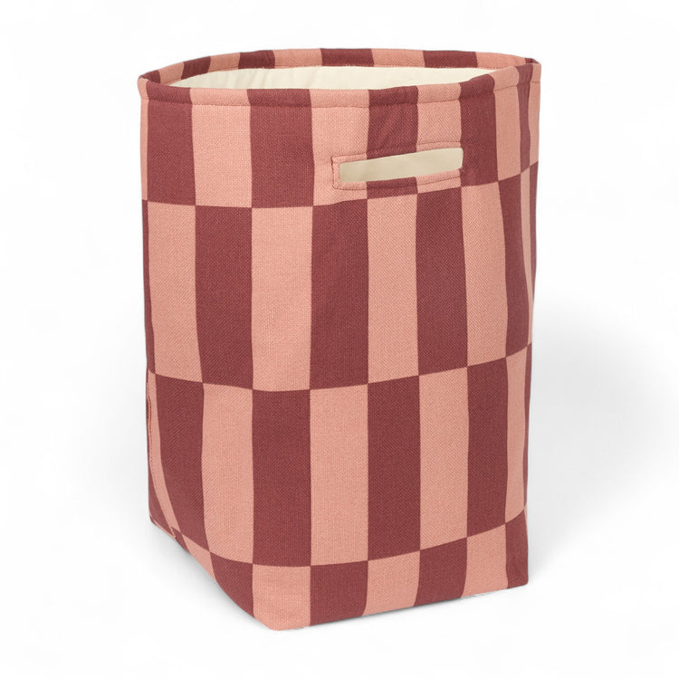 VIBES. Large storage basket Maroon Tiles