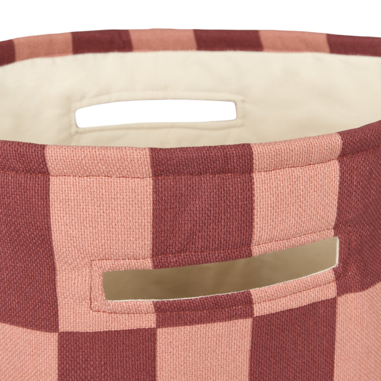 VIBES. Large storage basket Maroon Tiles