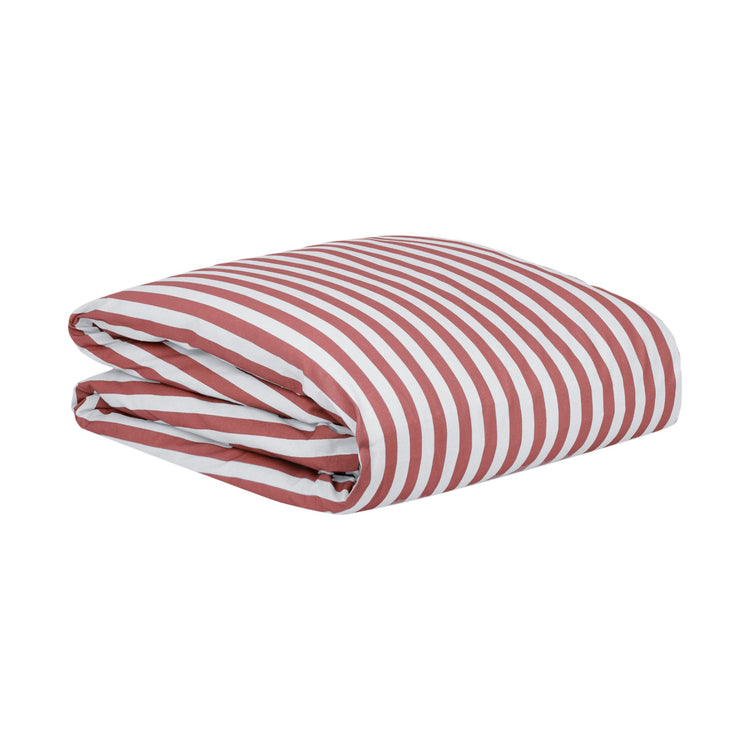 SHELDON. Παπλωματοθήκη για μονό κρεβάτι Maroon Stripes 150x200