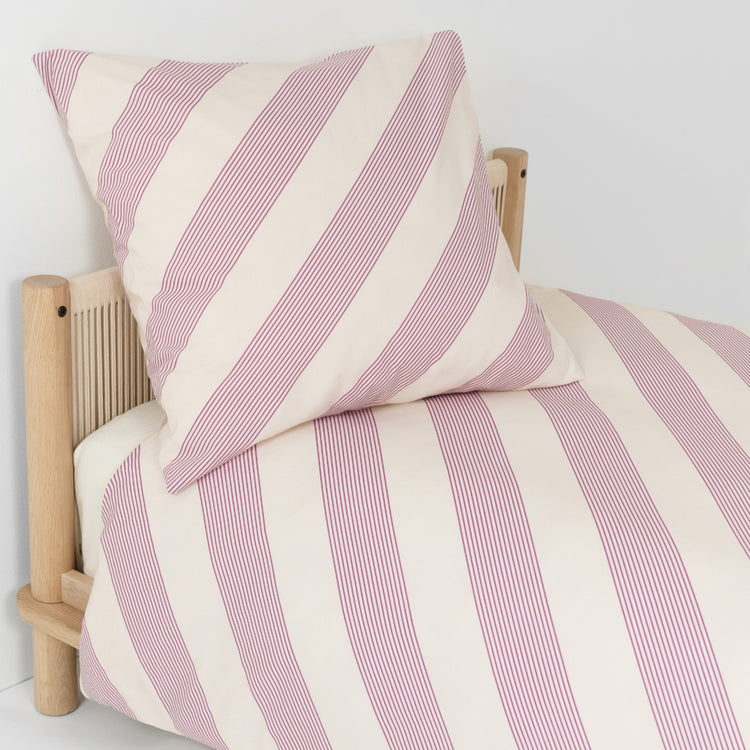 SHELDON. Single bed duvet cover Lilac Diagonal Stripes 150x200