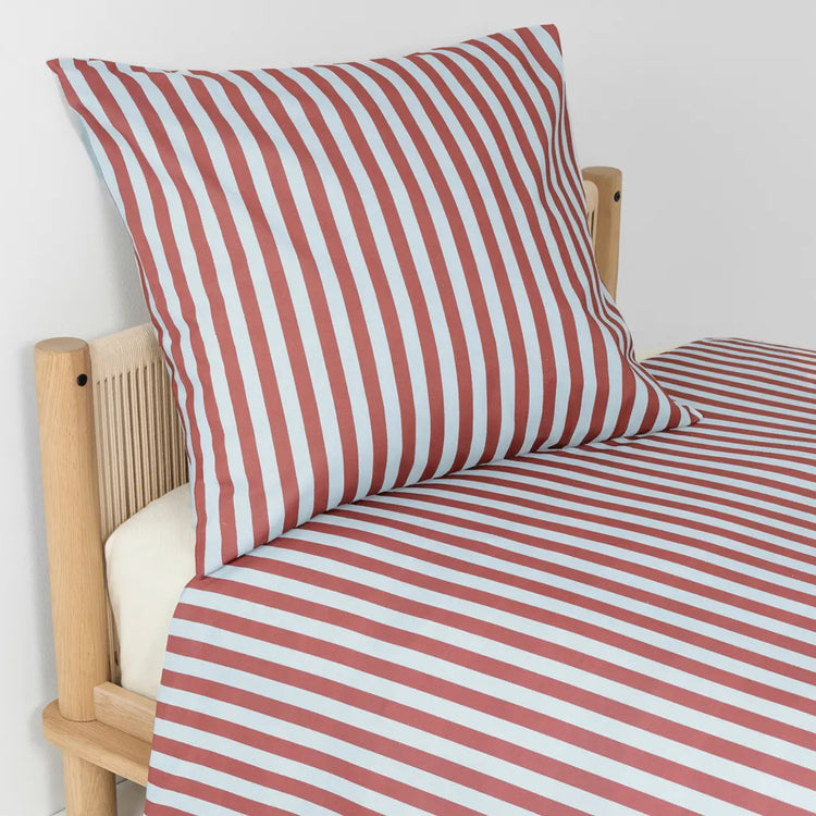 SHELDON. Pillow case Maroon Stripes 60x60