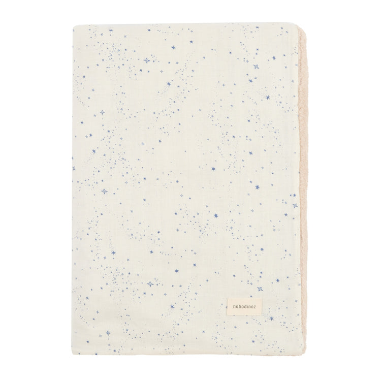 WABI SABI. Βρεφικό κουβερτάκι διπλής όψης Blue Milky way 70x100