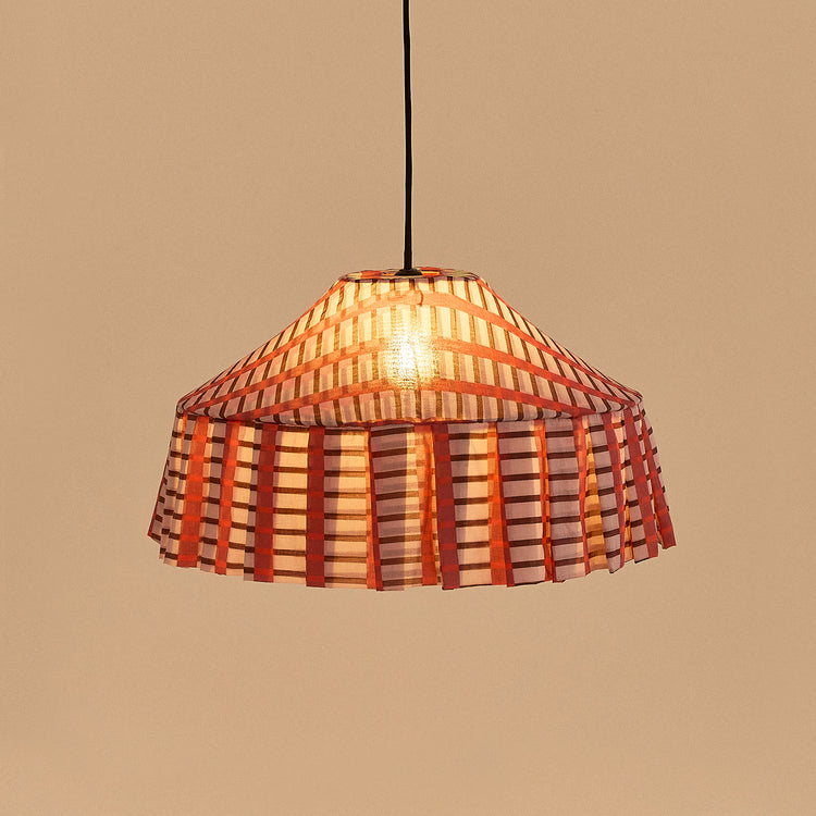 VIBES. Υφασμάτινο φωτιστικό Nicole Red Brown Mosaic 50εκ.