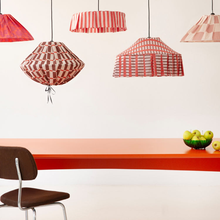 VIBES. Υφασμάτινο φωτιστικό Nicole Red Brown Mosaic 50εκ.