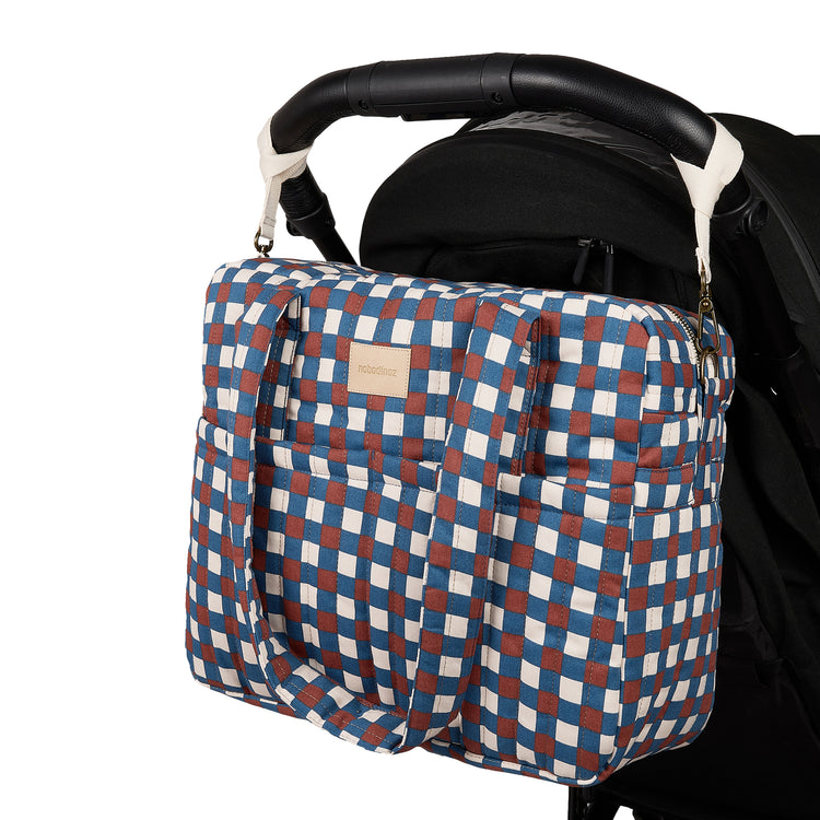 HYDE PARK. Waterproof stroller bag Blue Red Mosaic