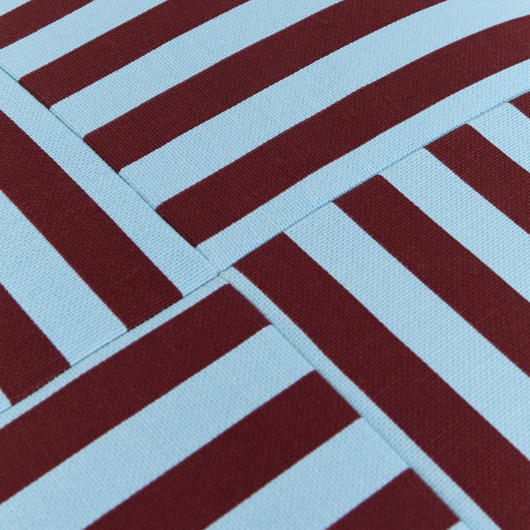 OTTO. Υφασμάτινο πουφ ενηλίκων Burgundy Blue Stripes